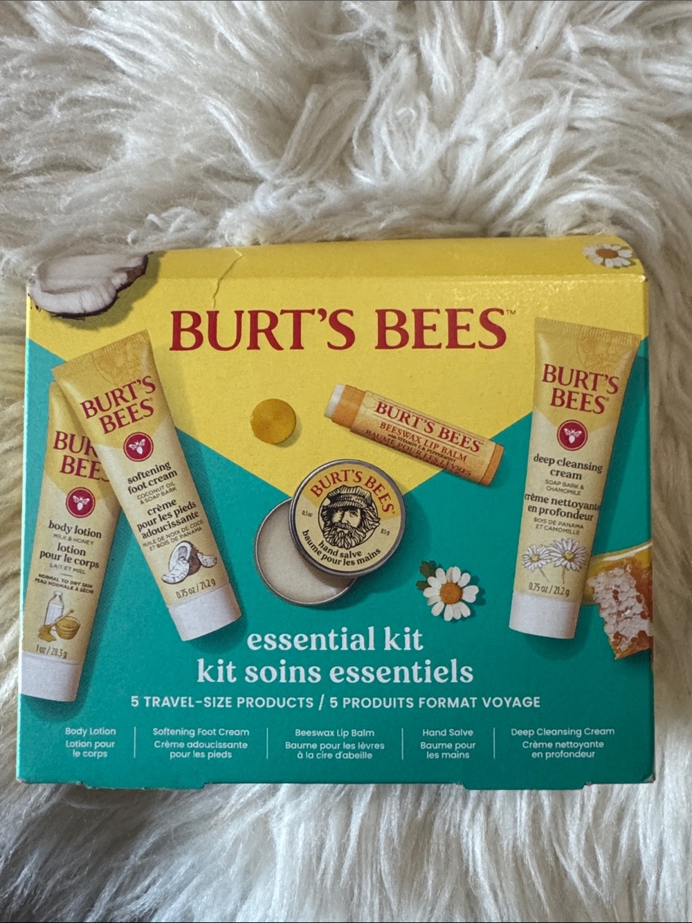 Burt's Bees Travel Essentials Kit - Yellow & Teal Pack